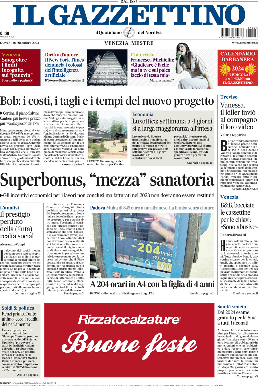 Il Gazzettino - Today's Cover | Front Pages