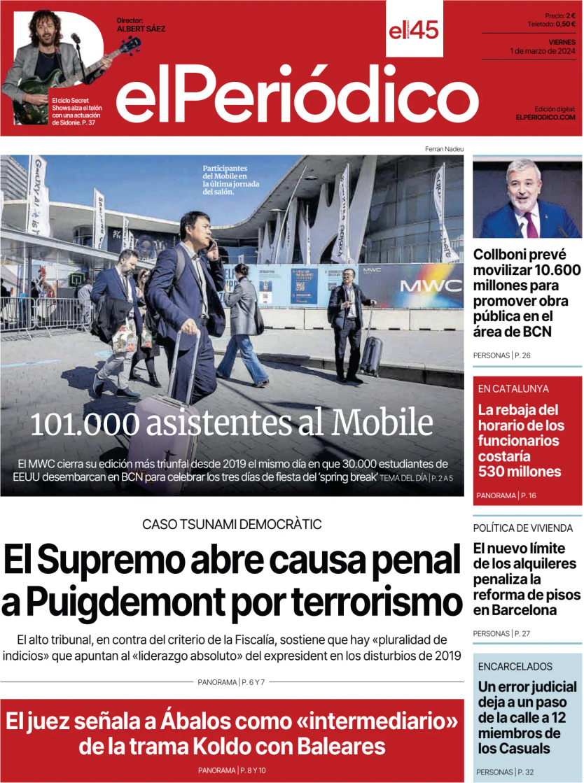 El Periódico de Catalunya - Today's Cover | Front Pages