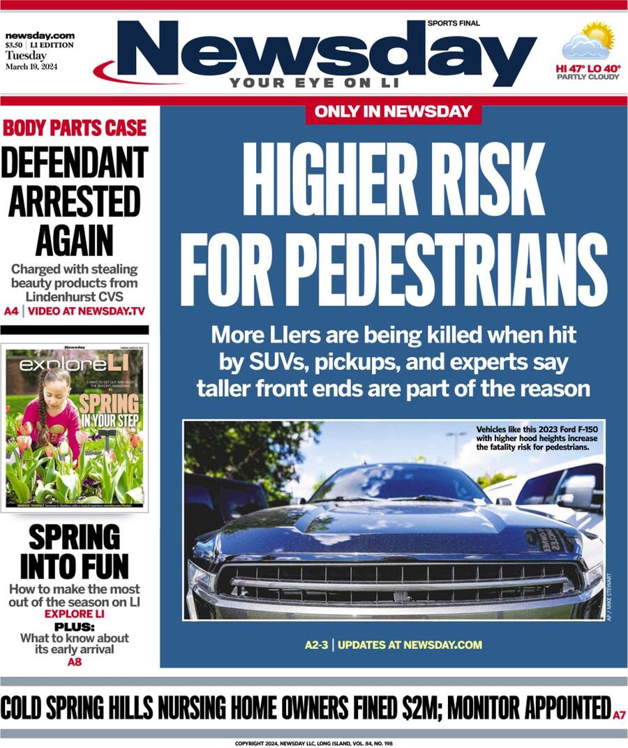 Newsday Today's Cover Front Pages