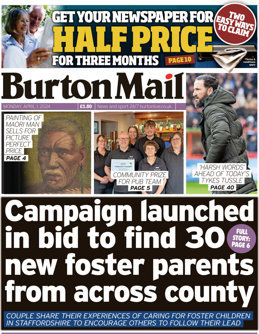 Burton Mail Today s Cover Front Pages