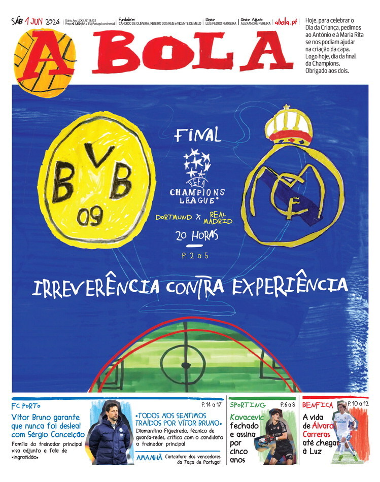 A Bola - Front Page - 06/01/2024