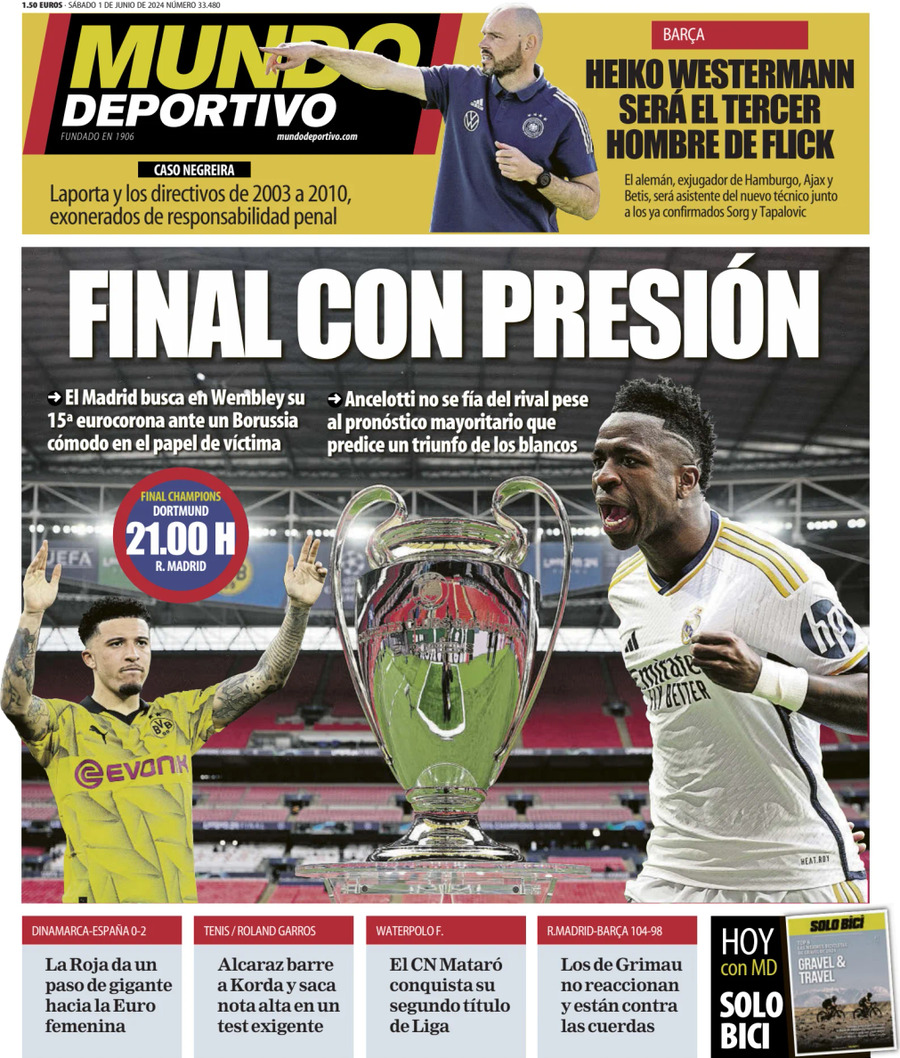 Mundo Deportivo - Front Page - 06/01/2024