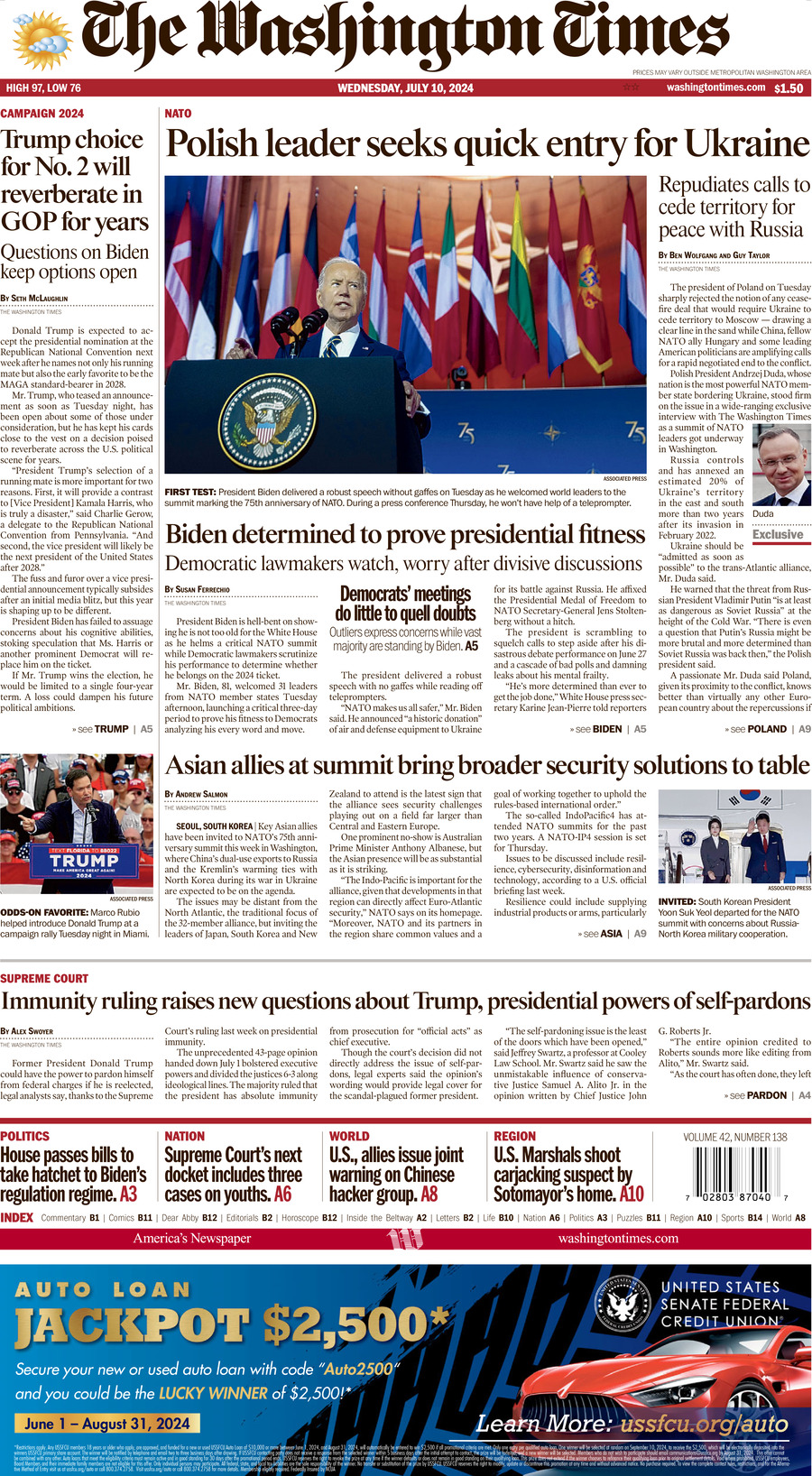 The Washington Times - Cover - 07/10/2024
