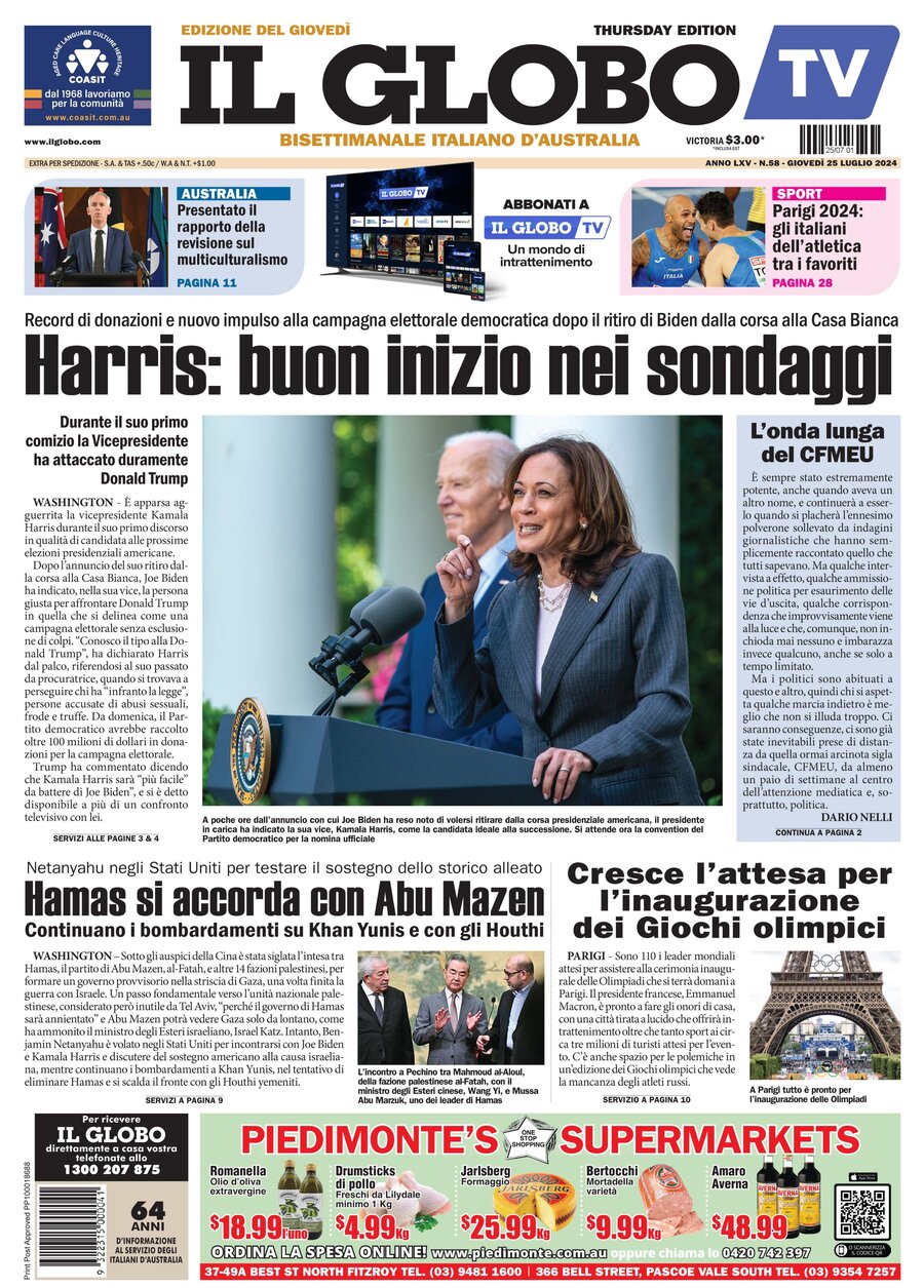 Il Globo - Cover - 07/25/2024