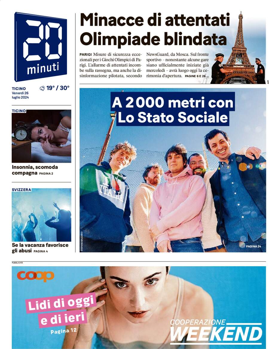 20 Minuti - Front Page - 07/26/2024