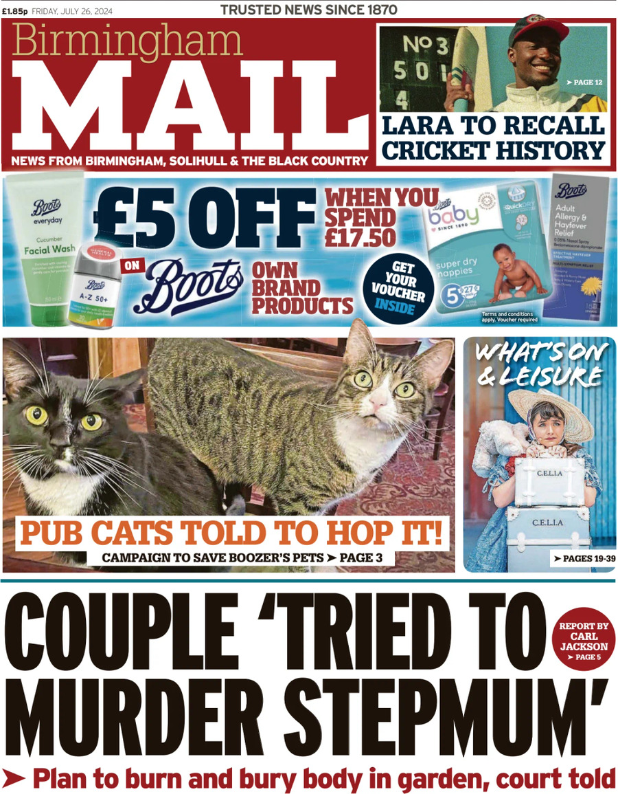 Birmingham Mail - Front Page - 07/26/2024