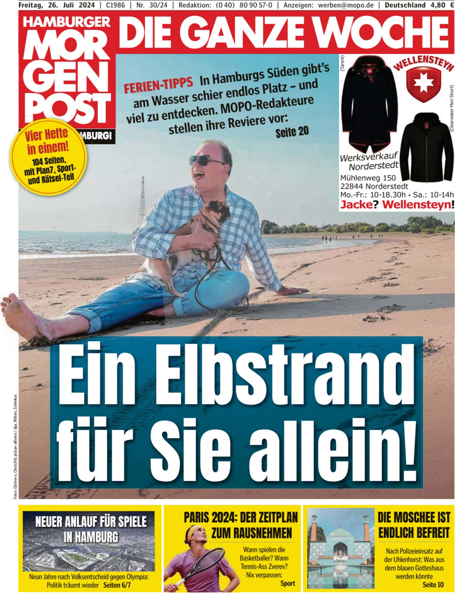Hamburger Morgenpost - Front Page - 07/26/2024