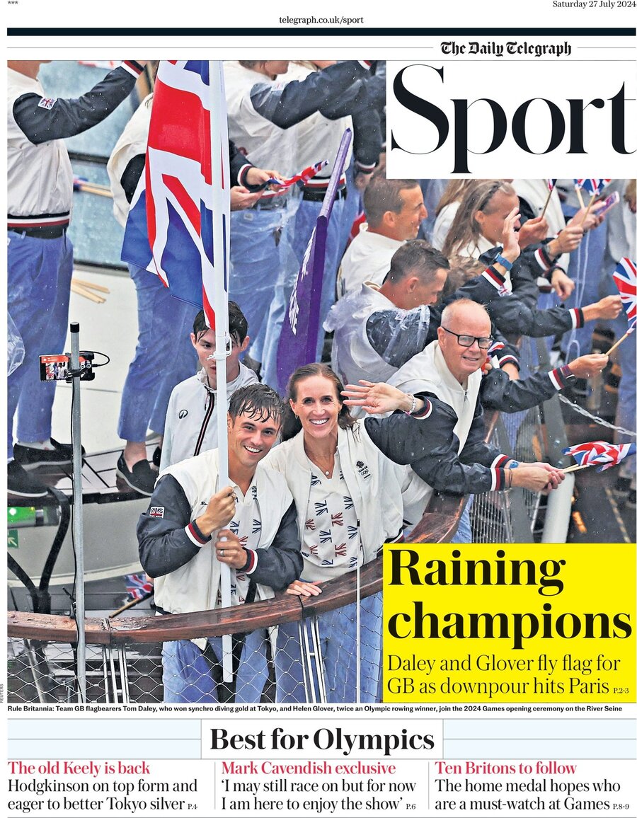 The Daily Telegraph SPORT - Front Page - 07/27/2024