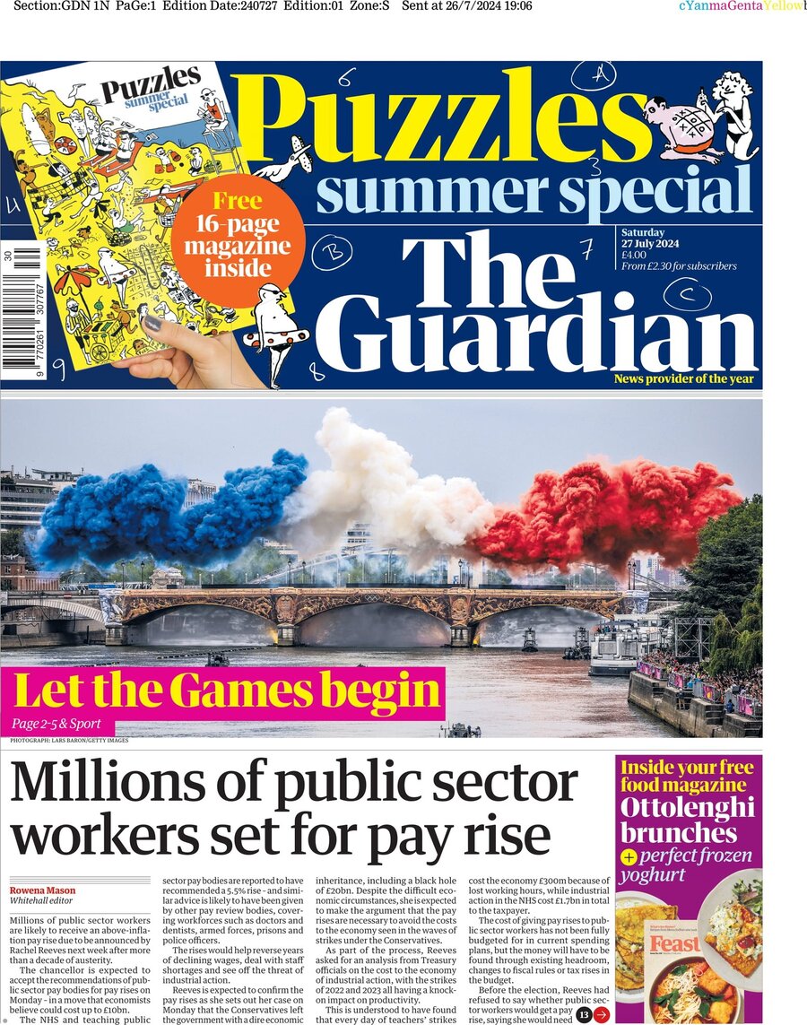 The Guardian - Front Page - 07/27/2024