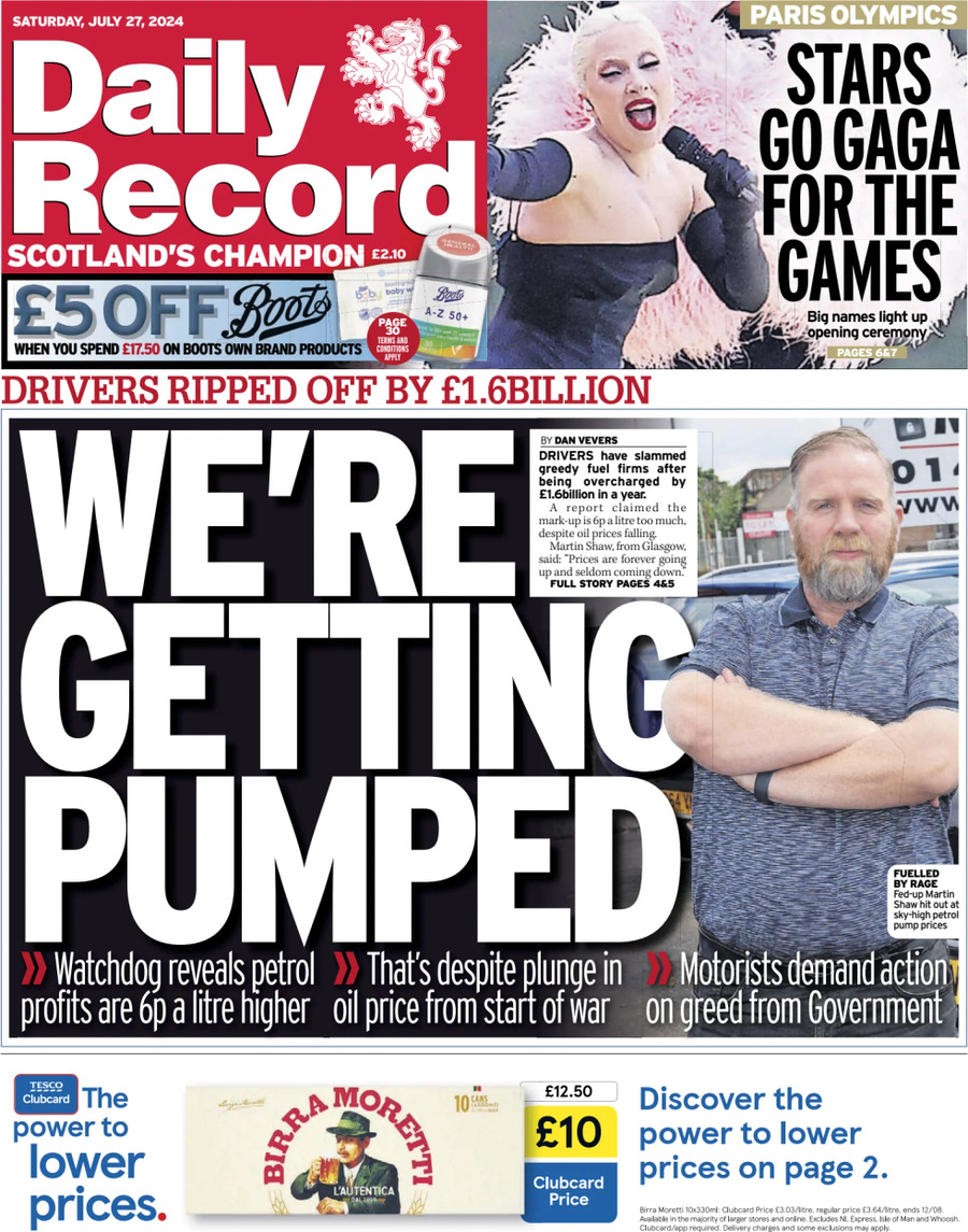 Daily Record - Front Page - 07/27/2024