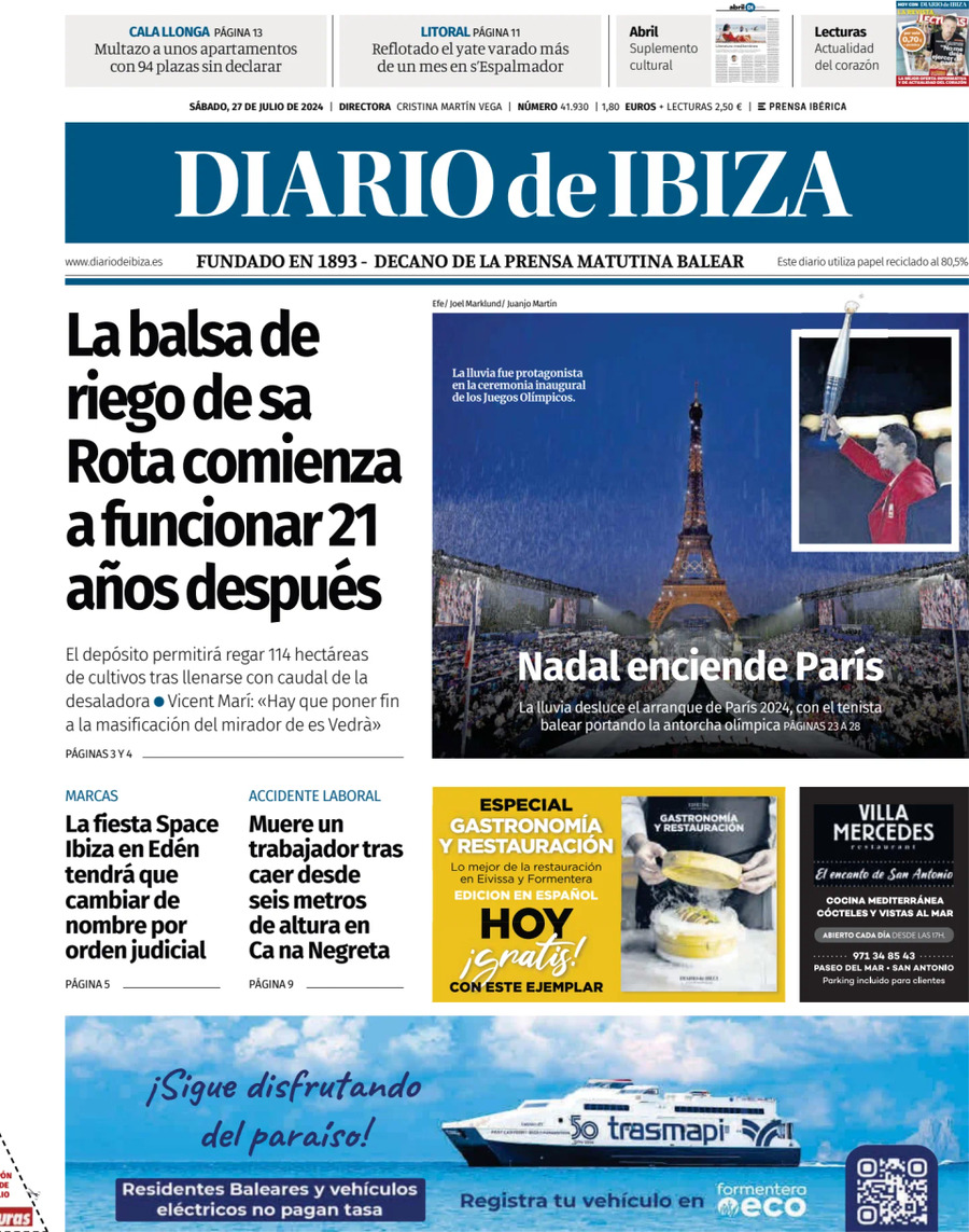 Diario de Ibiza - Front Page - 07/27/2024