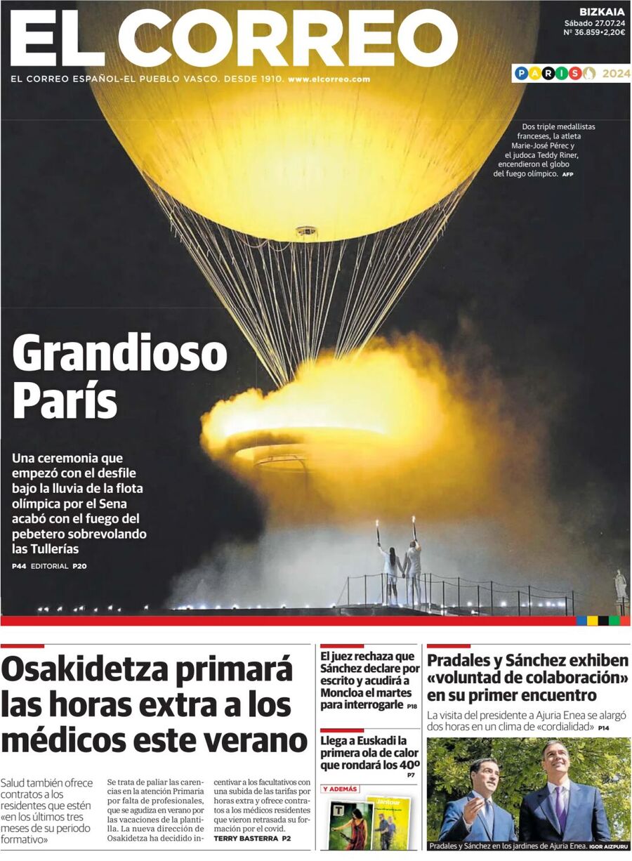 El Correo - Front Page - 07/27/2024