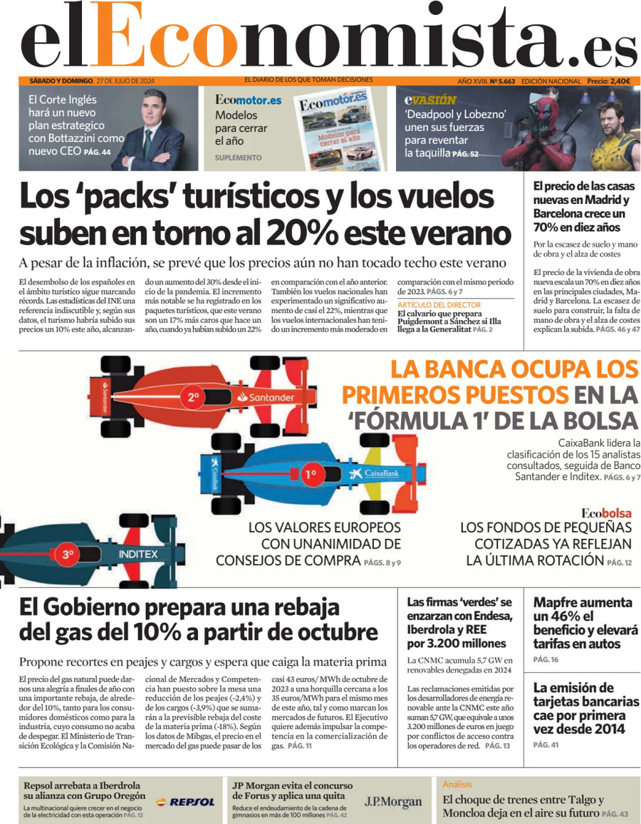 El Economista - Front Page - 07/27/2024
