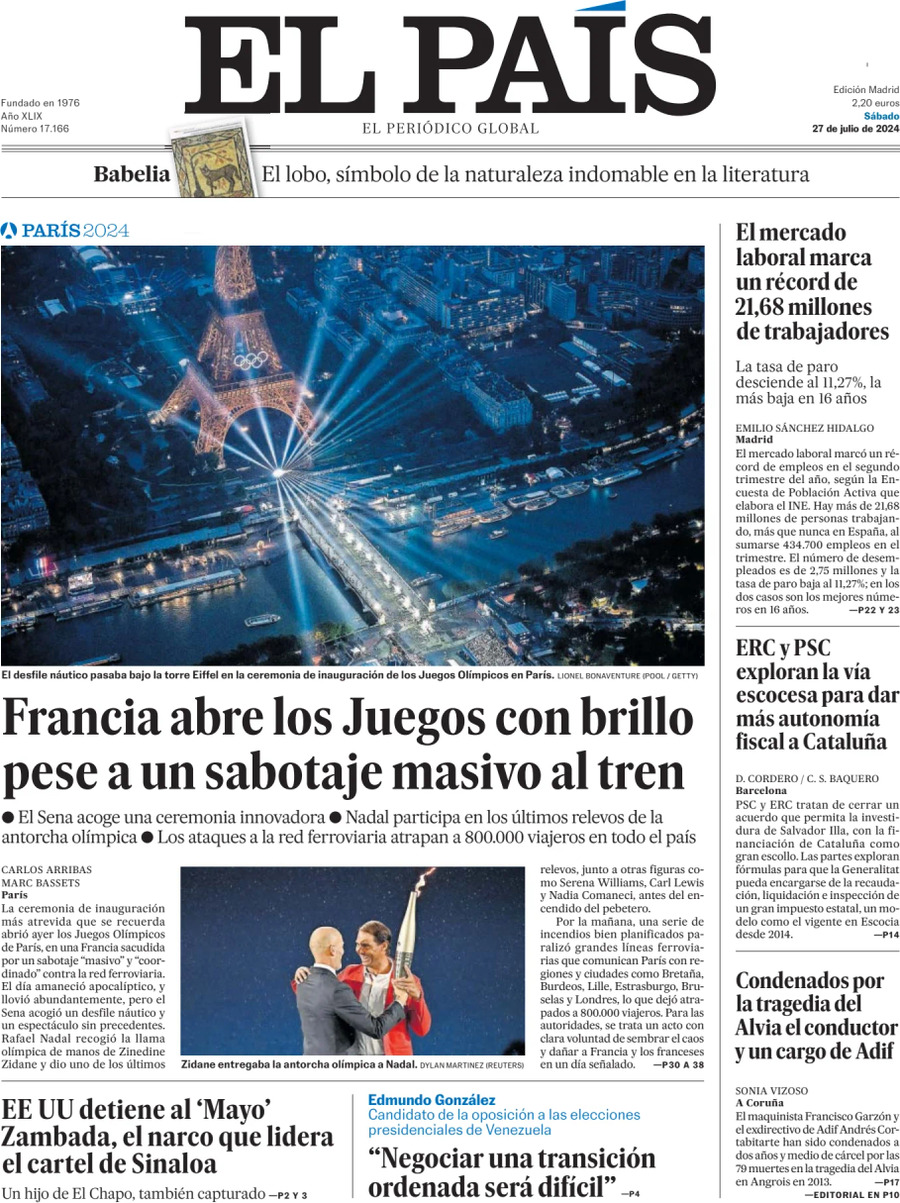 El País - Front Page - 07/27/2024