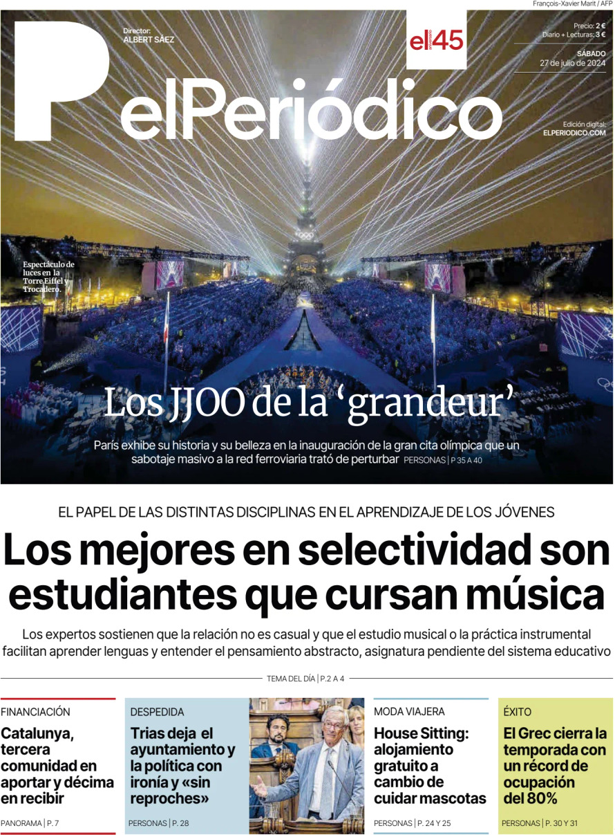 El Periódico de Catalunya - Front Page - 07/27/2024