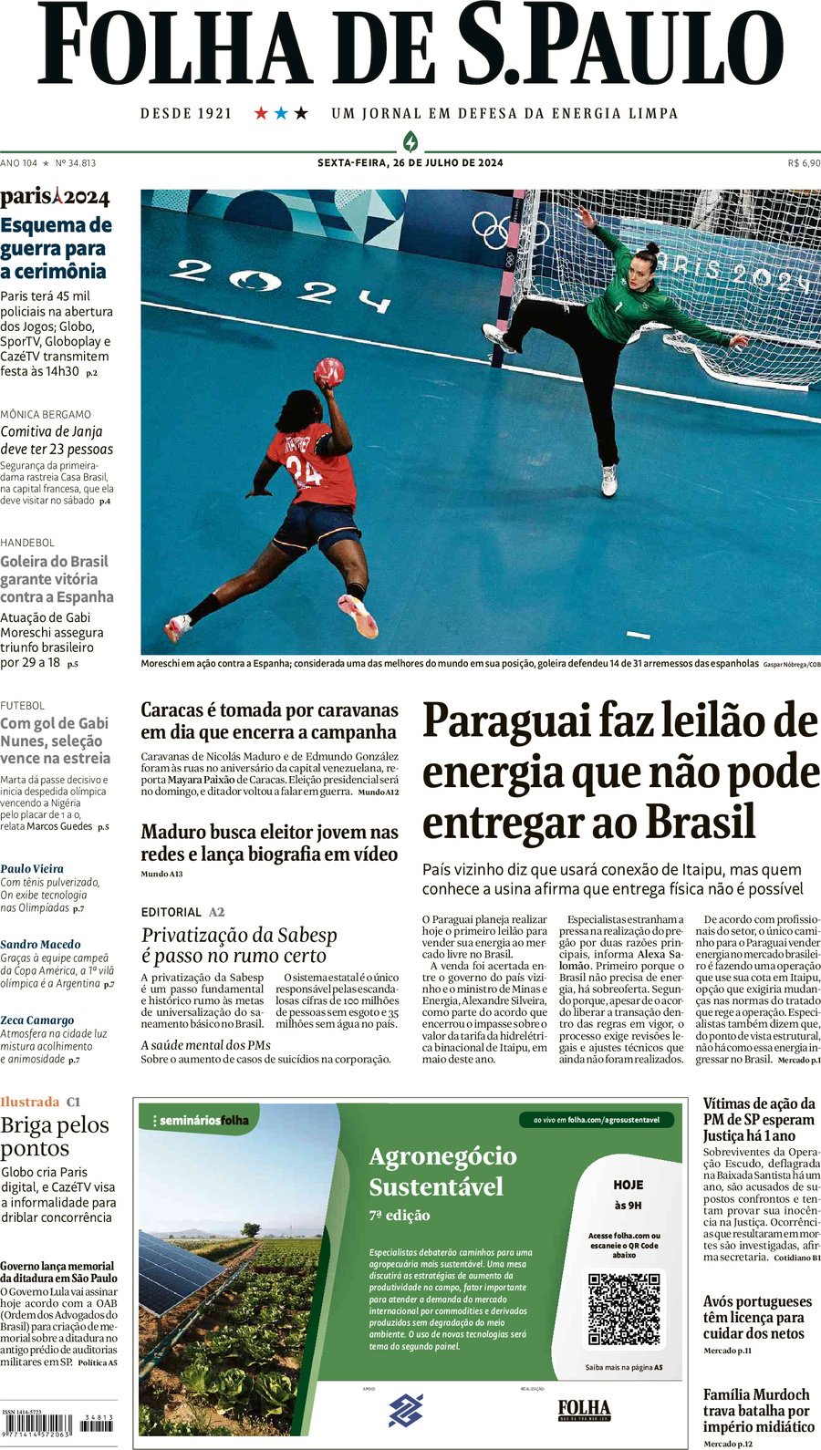 Folha de S.Paulo - Front Page - 07/27/2024