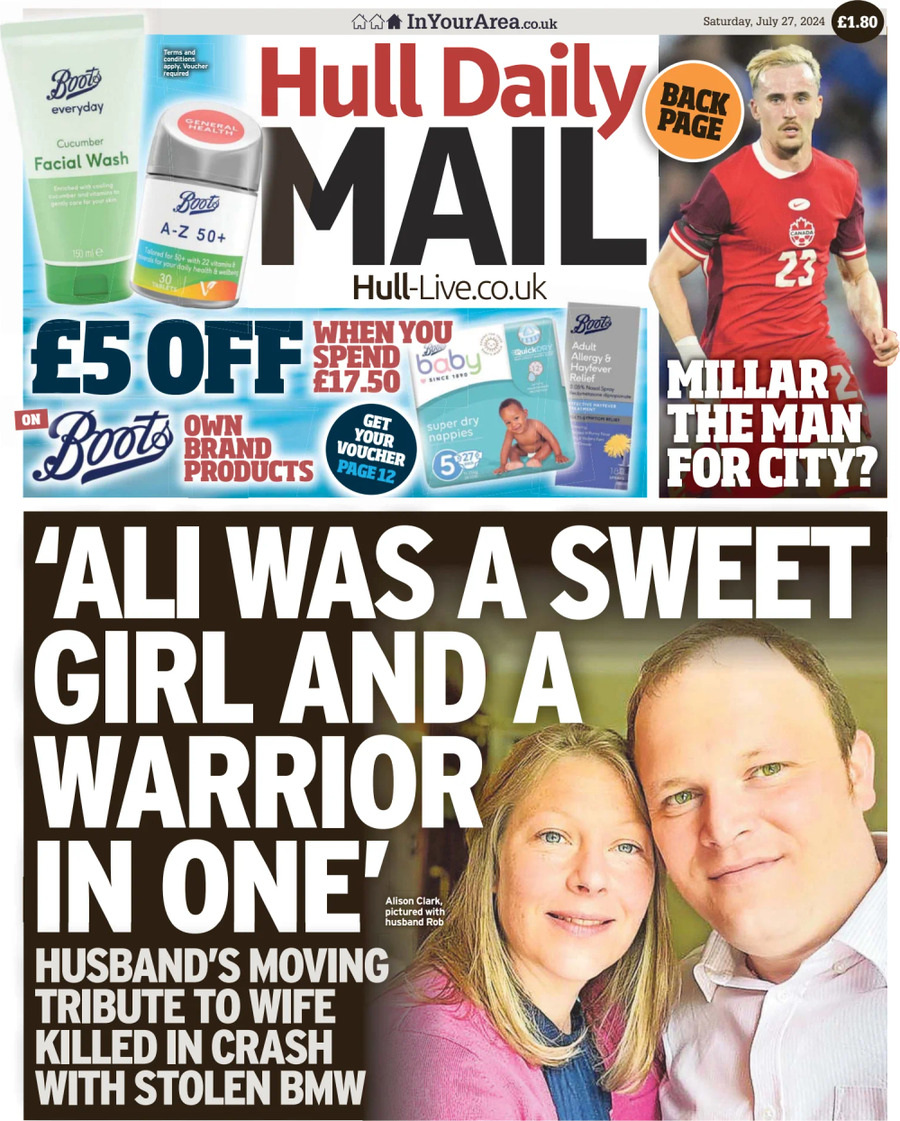 Hull Daily Mail - Front Page - 07/27/2024