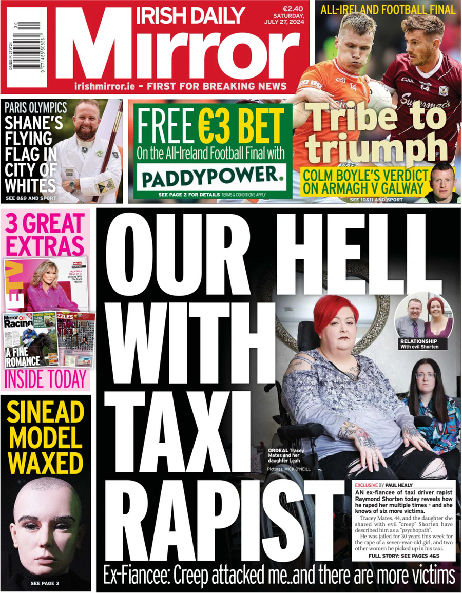 Irish Daily Mirror - Front Page - 07/27/2024