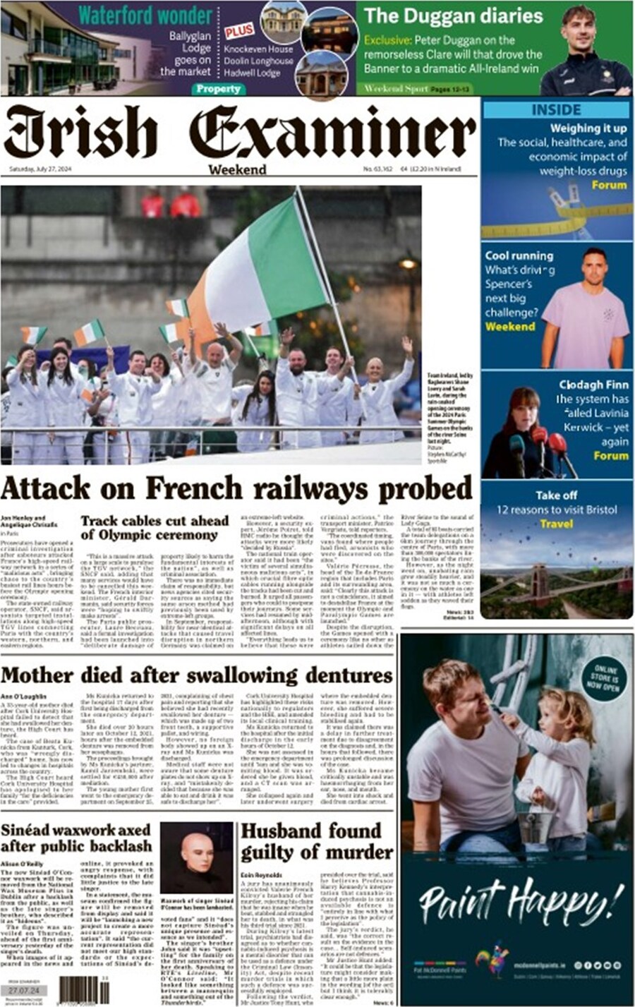 Irish Examiner - Front Page - 07/28/2024