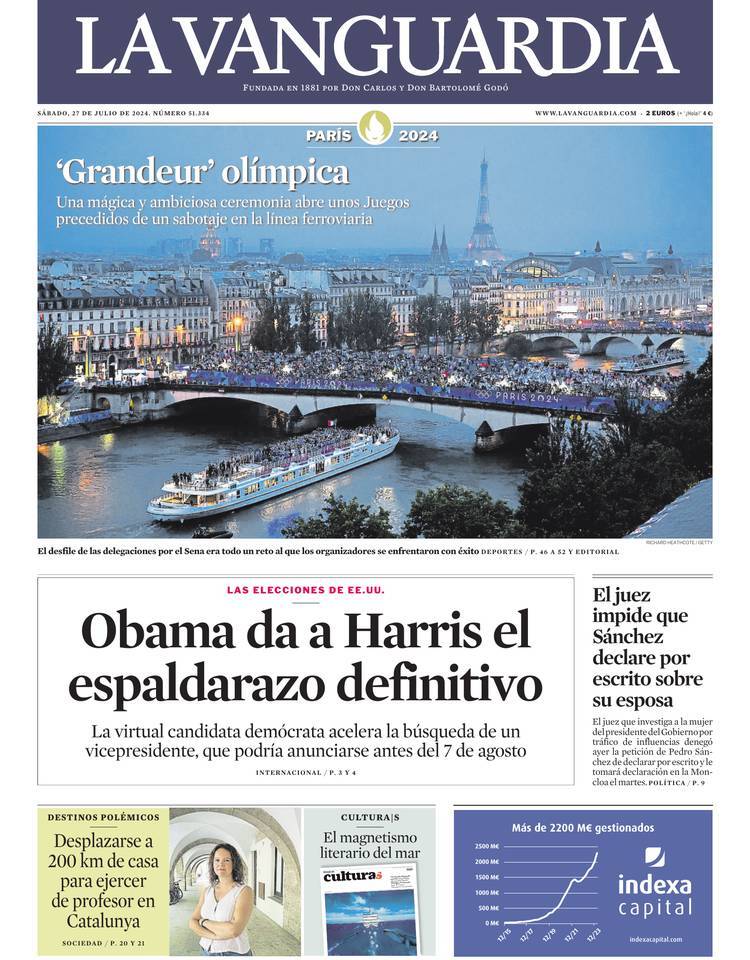 La Vanguardia - Front Page - 07/27/2024