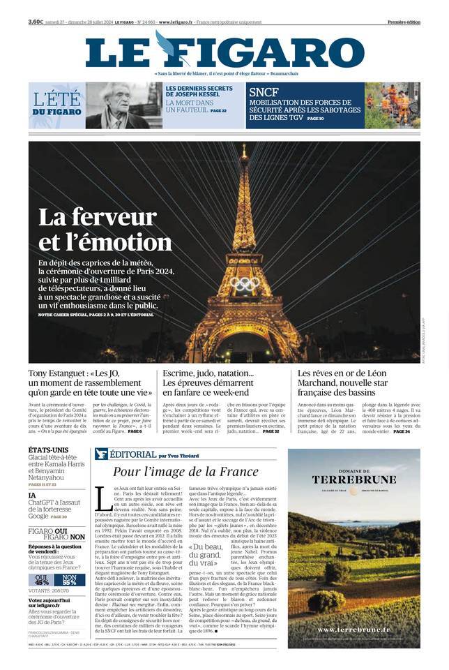 Le Figaro - Front Page - 07/28/2024