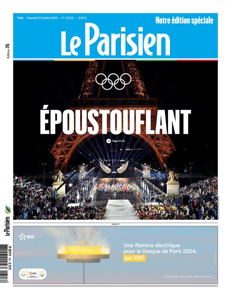 Le Parisien - Front Page - 07/27/2024