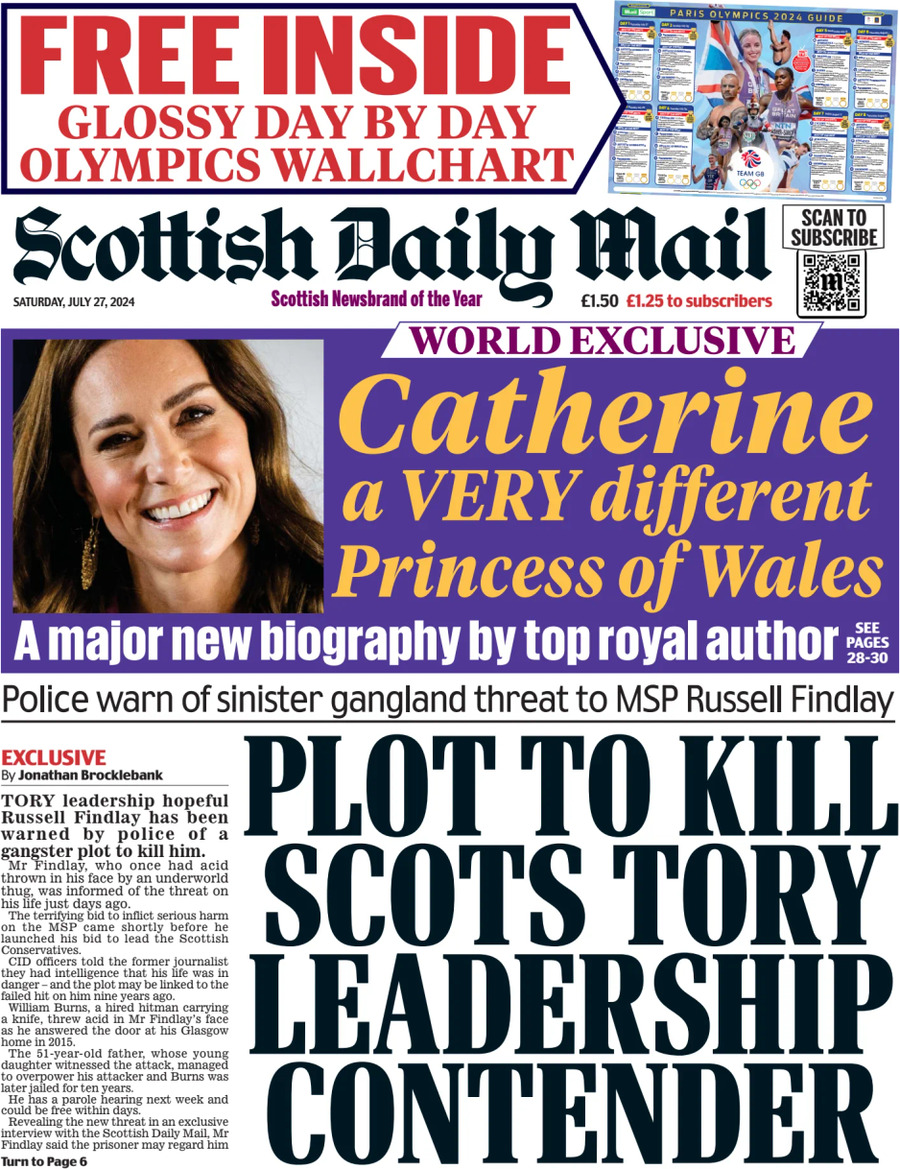 Scottish Daily Mail - Front Page - 07/27/2024