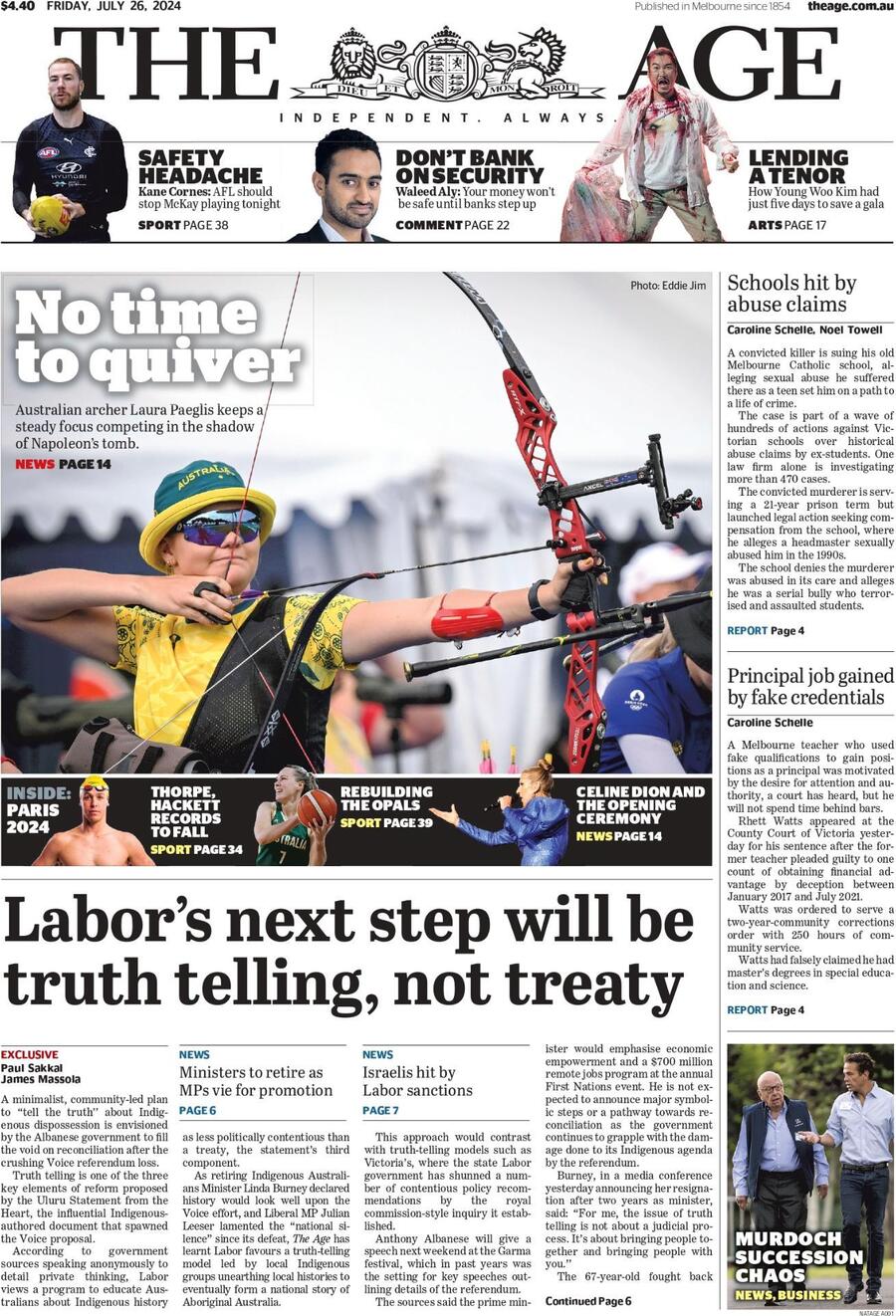 The Age - Front Page - 07/26/2024