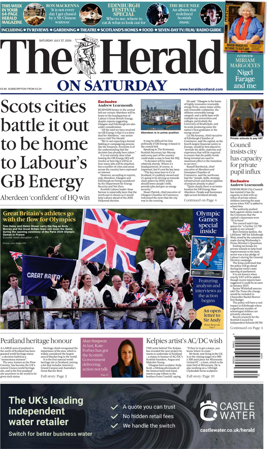 The Herald (Scotland) - Front Page - 07/27/2024