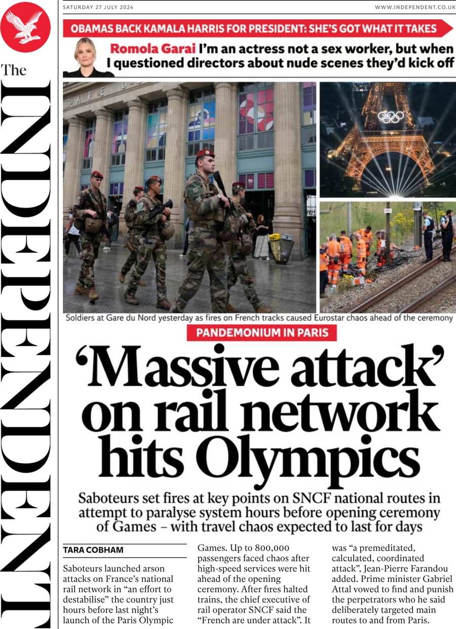 The Independent - Front Page - 07/27/2024