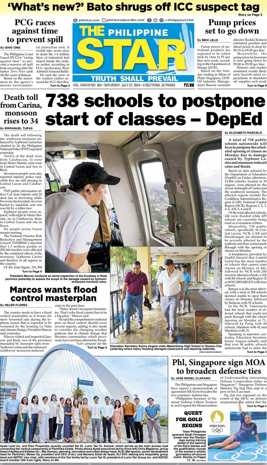 The Philippine Star - Front Page - 07/27/2024