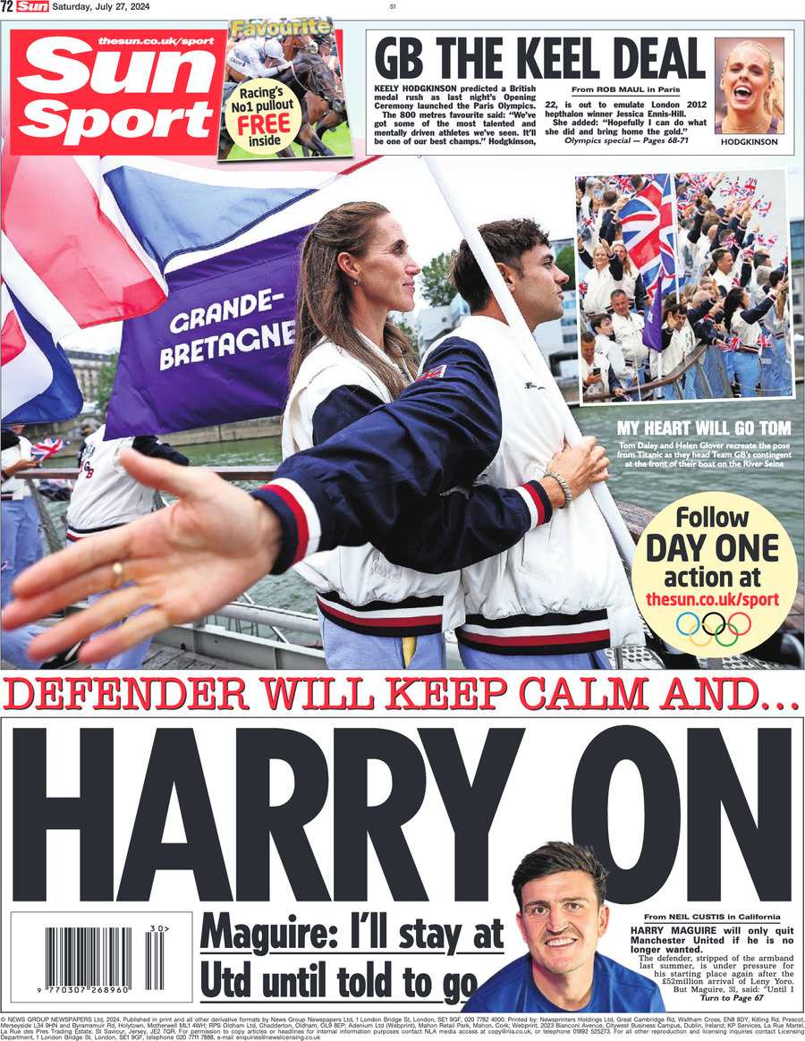 Sun Sport - Front Page - 07/27/2024