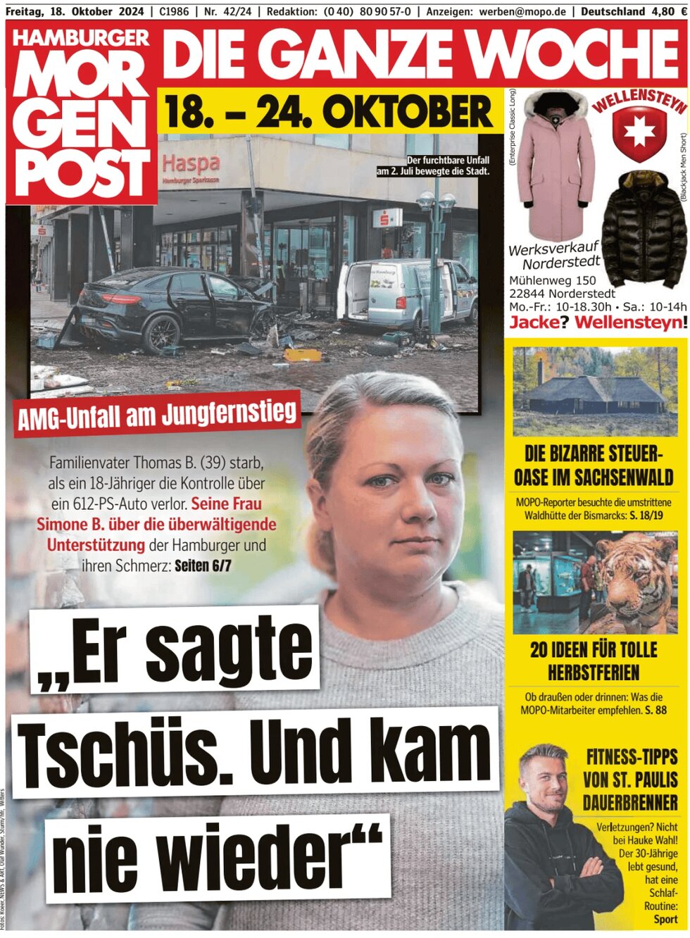 Hamburger Morgenpost - Front Page - 10/18/2024