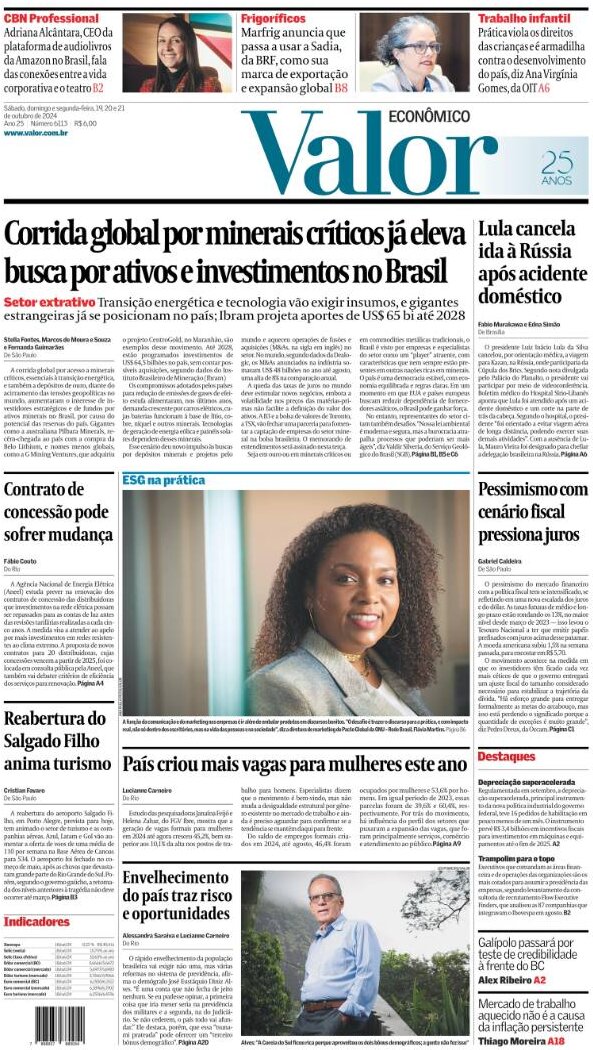 Valor Econômico - Front Page - 10/21/2024