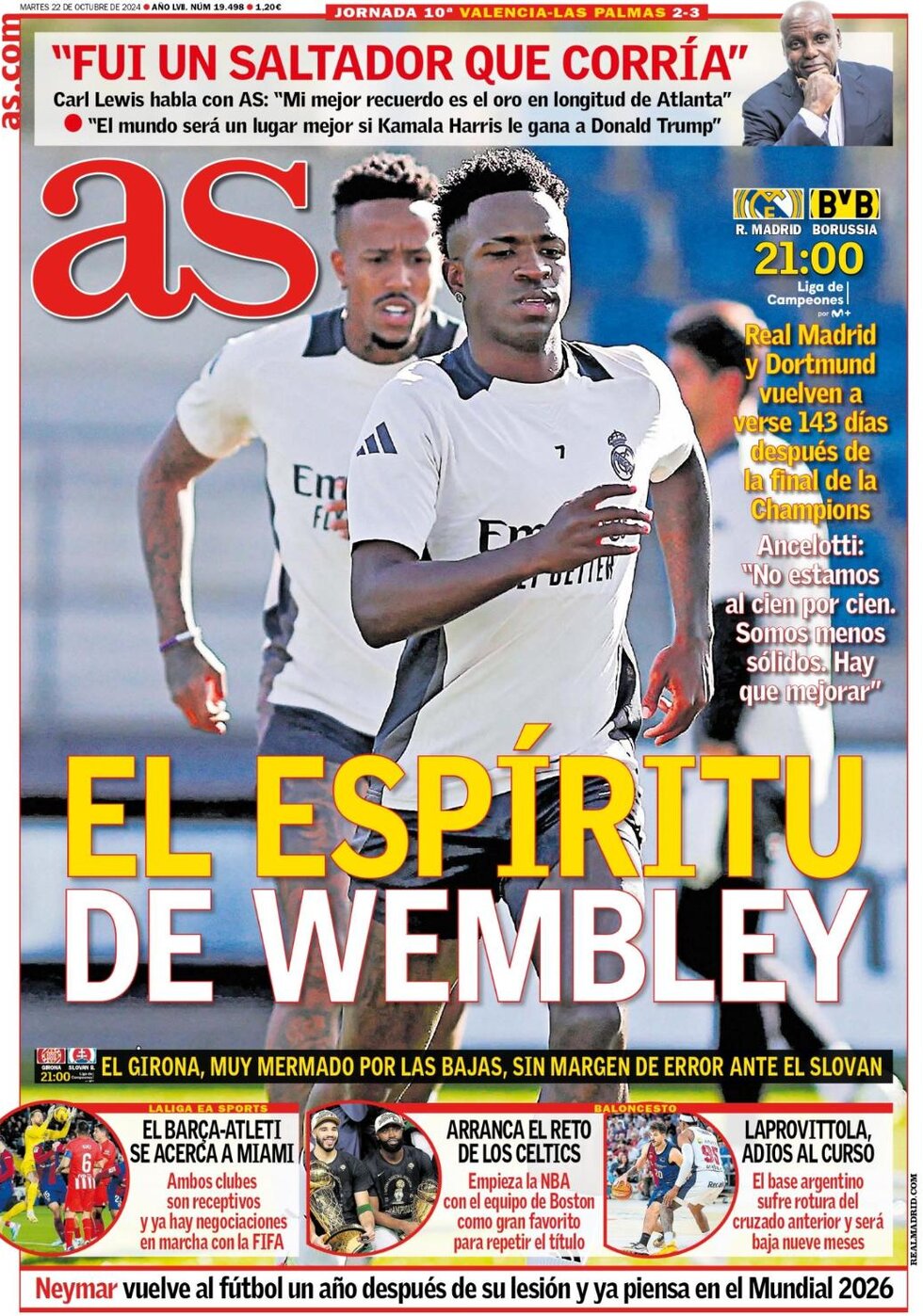 AS (Madrid) - Front Page - 10/22/2024