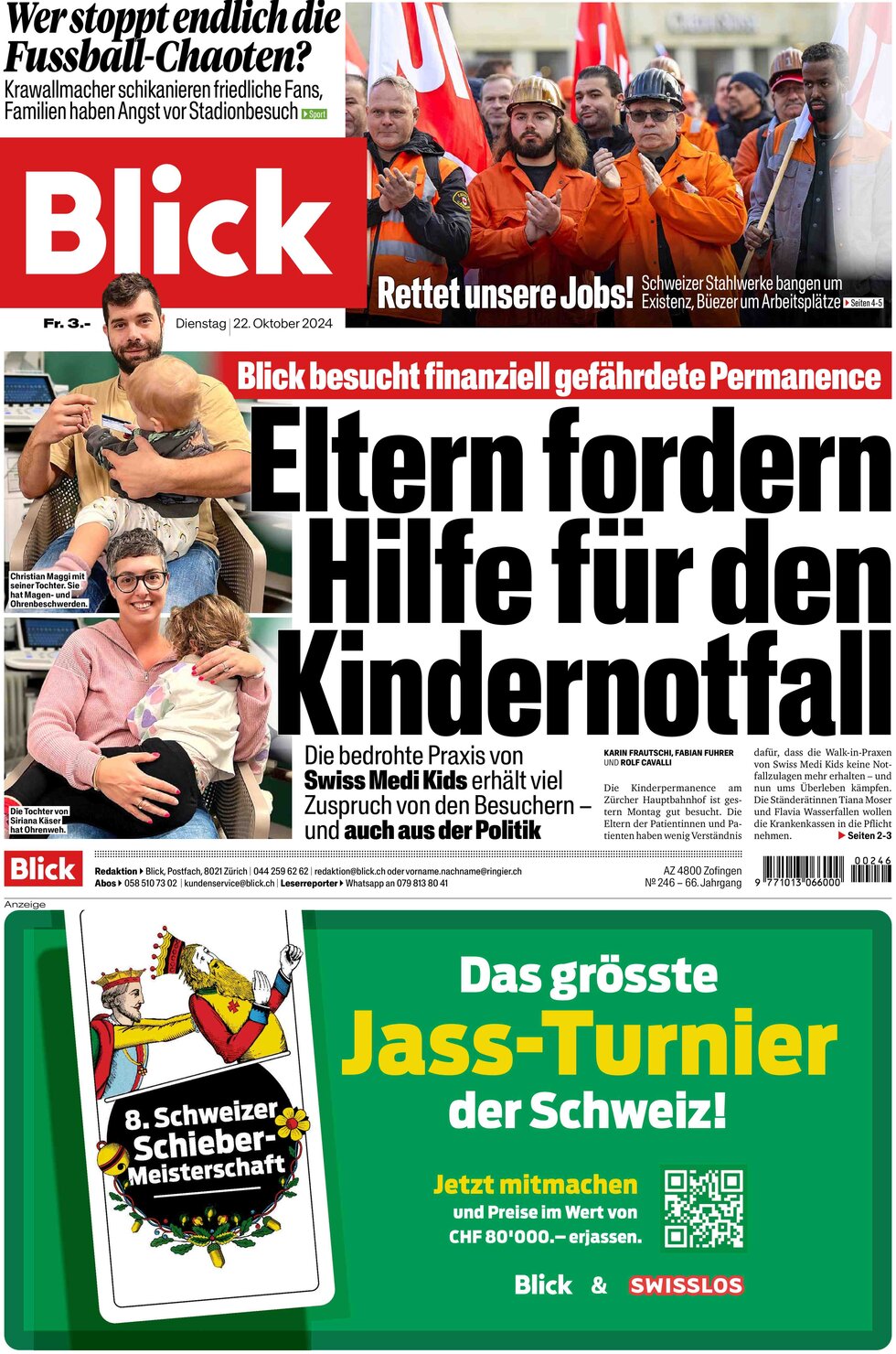 Blick - Front Page - 10/22/2024