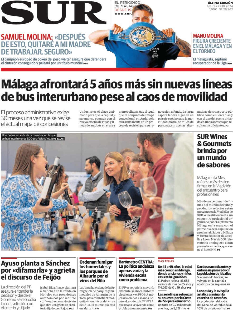 Diario SUR - Front Page - 10/22/2024