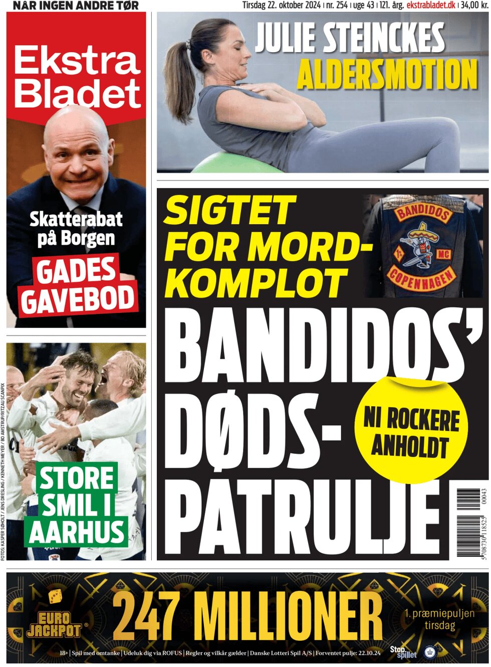 Ekstra Bladet - Front Page - 10/22/2024