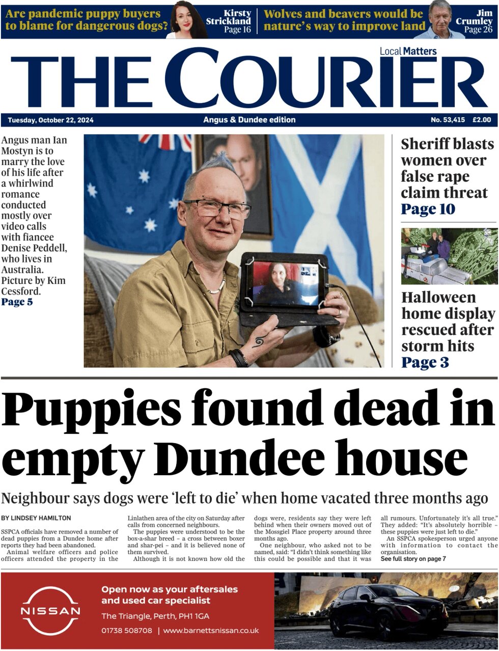 The Courier (Dundee) - Front Page - 10/22/2024