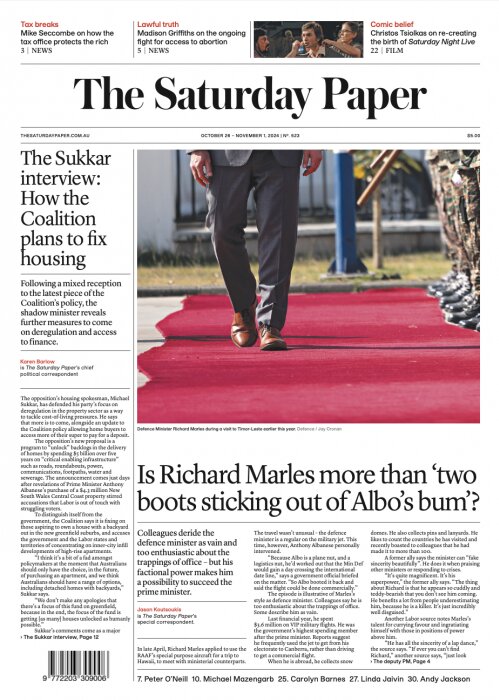 The Saturday Paper - Cover - 10/26/2024