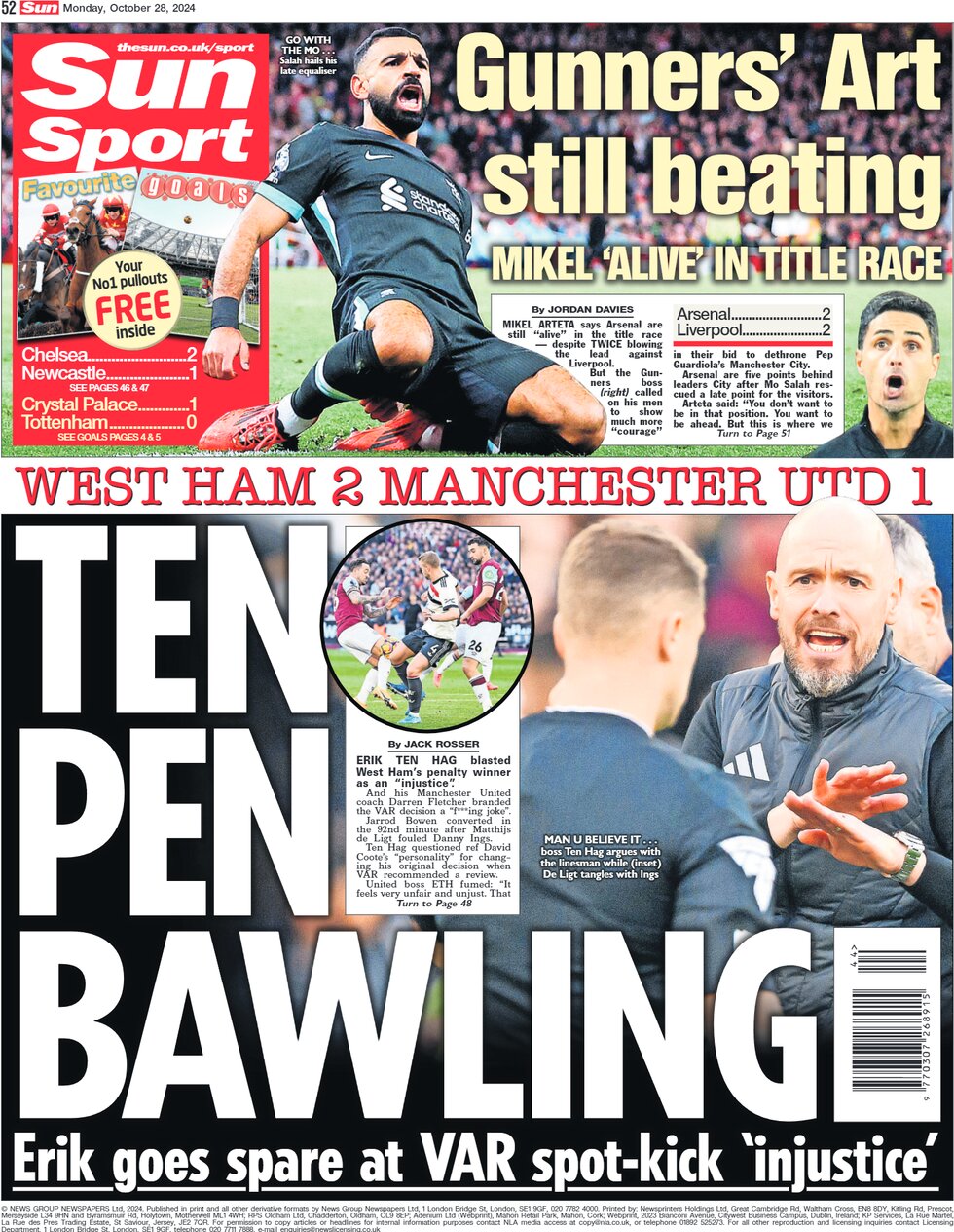 Sun Sport - Front Page - 10/28/2024