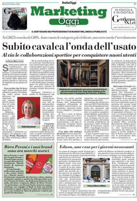 Marketing Oggi - Front Page - 10/29/2024