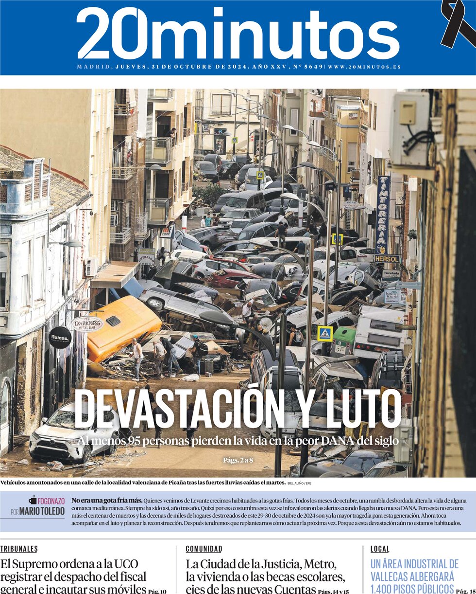 20 minutos (Madrid) - Front Page - 10/31/2024