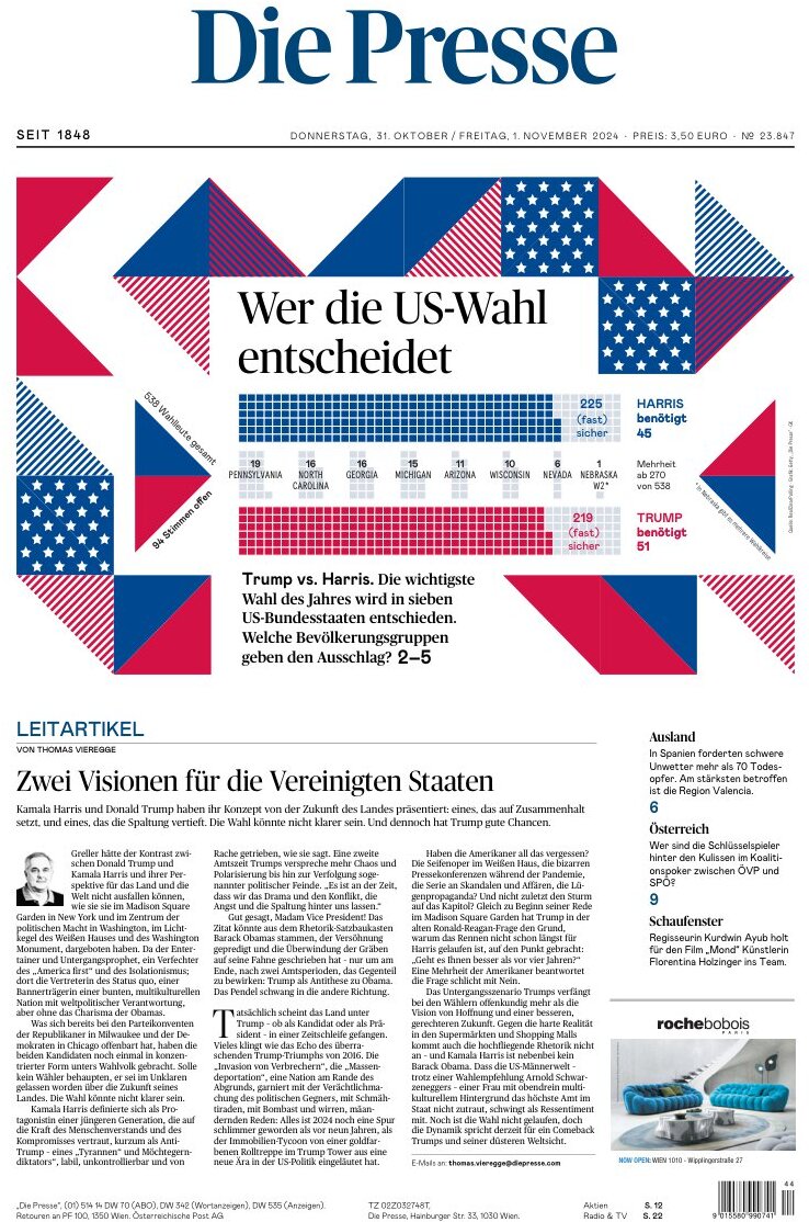 Die Presse - Front Page - 10/31/2024