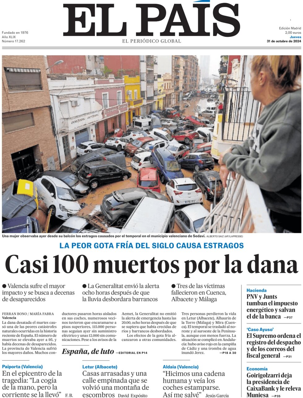 El País - Front Page - 10/31/2024