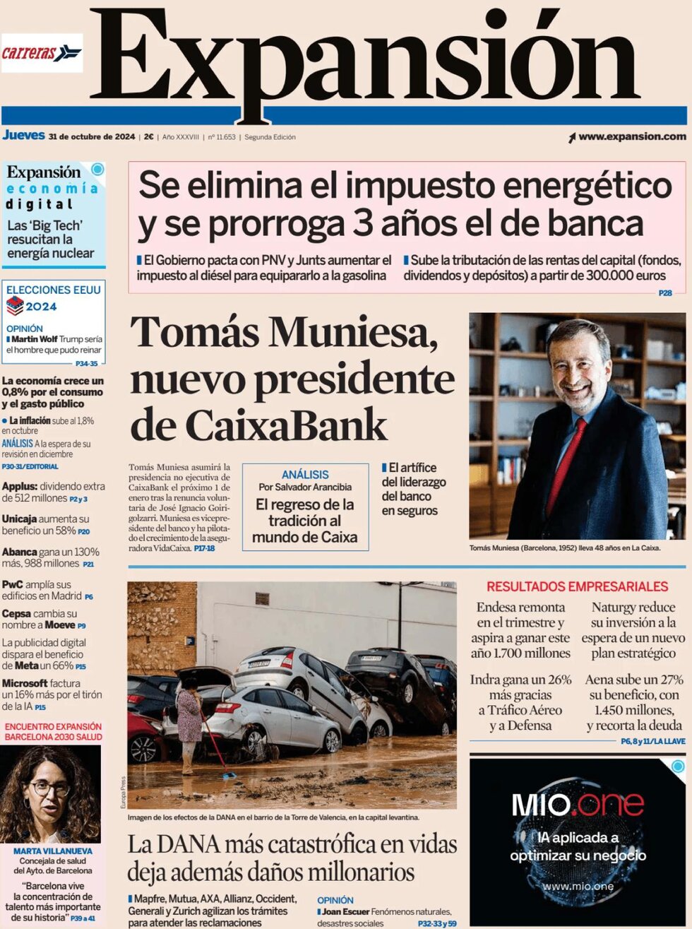 Expansión - Front Page - 10/31/2024