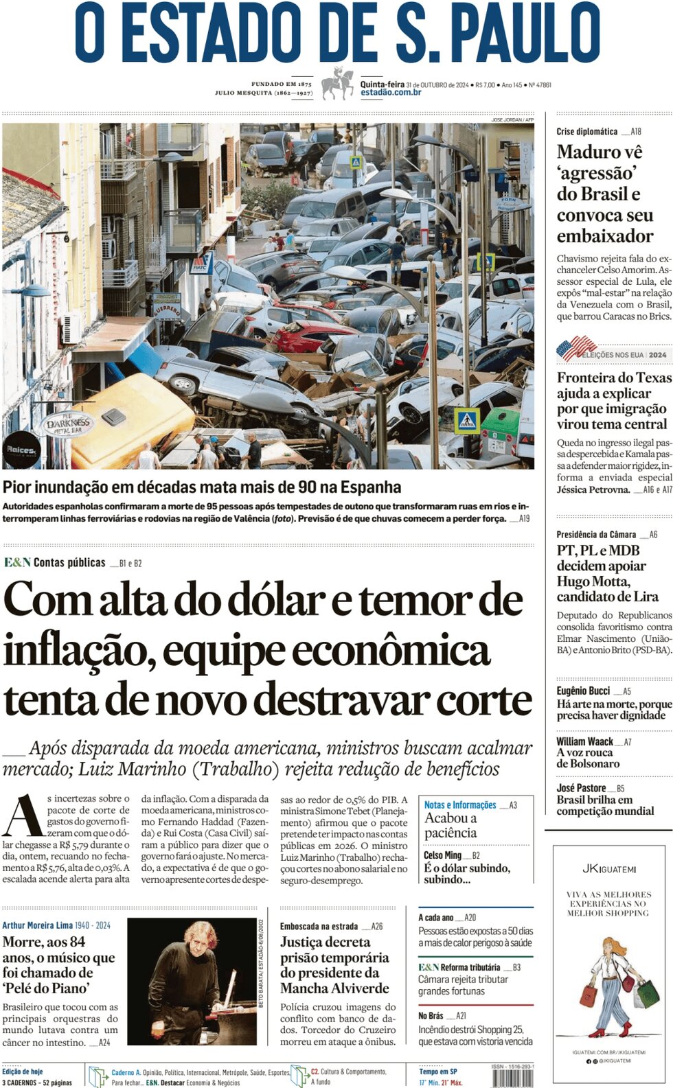 O Estado de S. Paulo - Front Page - 10/31/2024