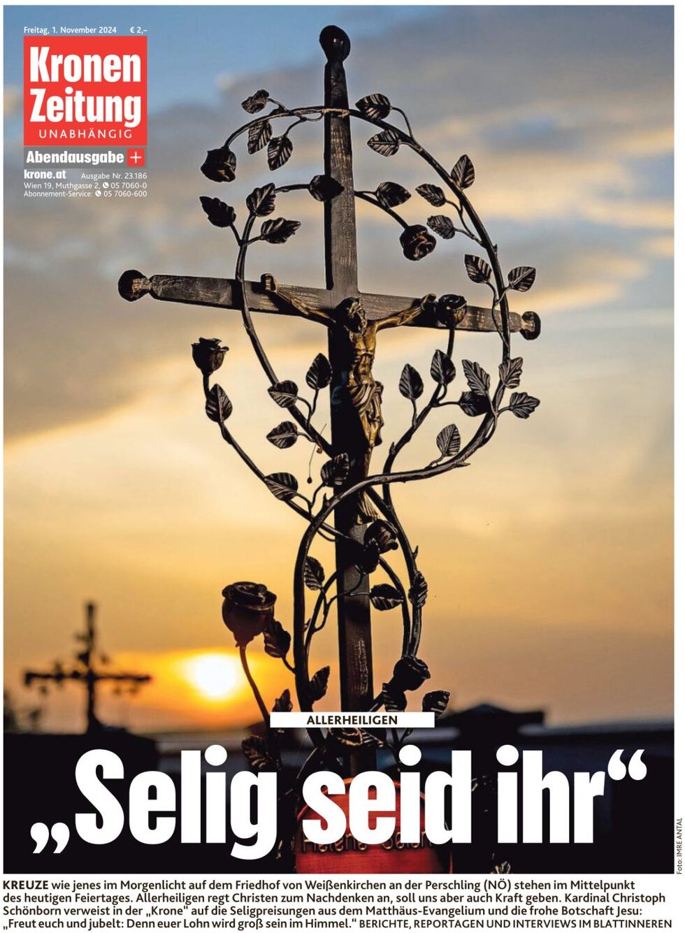 Kronen Zeitung - Front Page - 11/01/2024