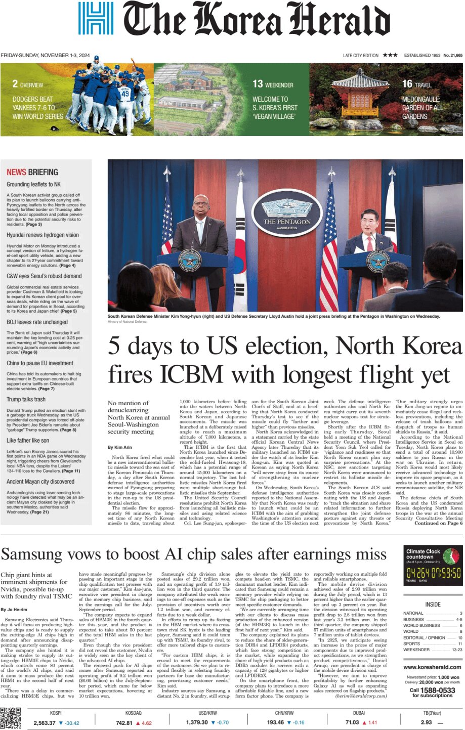 The Korea Herald - Front Page - 11/03/2024