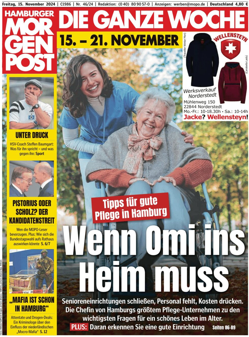 Hamburger Morgenpost - Front Page - 11/15/2024